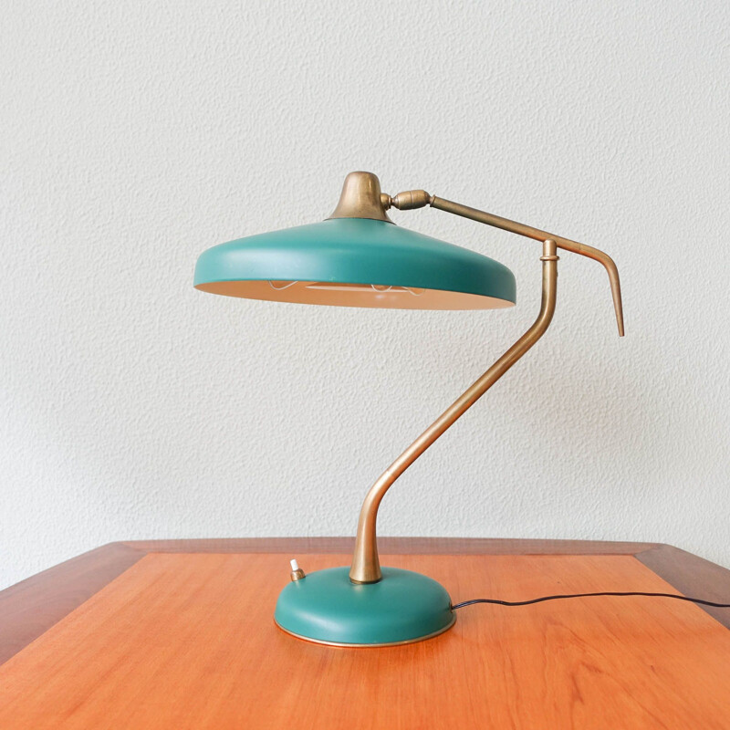 Vintage tafellamp van Oscar Torlasco voor Lumi Milano, Italië 1950