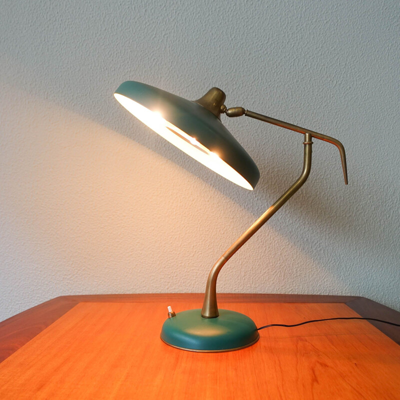 Lampe à poser vintage par Oscar Torlasco pour Lumi Milano, Italie 1950