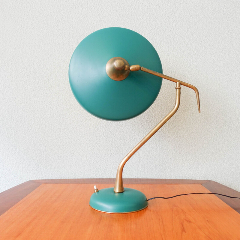 Lámpara de mesa vintage de Oscar Torlasco para Lumi Milano, Italia 1950