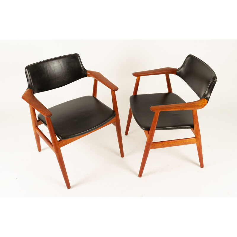 Set of 8 vintage Danish teak Gm11 armchairs by Svend Åge Eriksen for Glostrup, 1960s