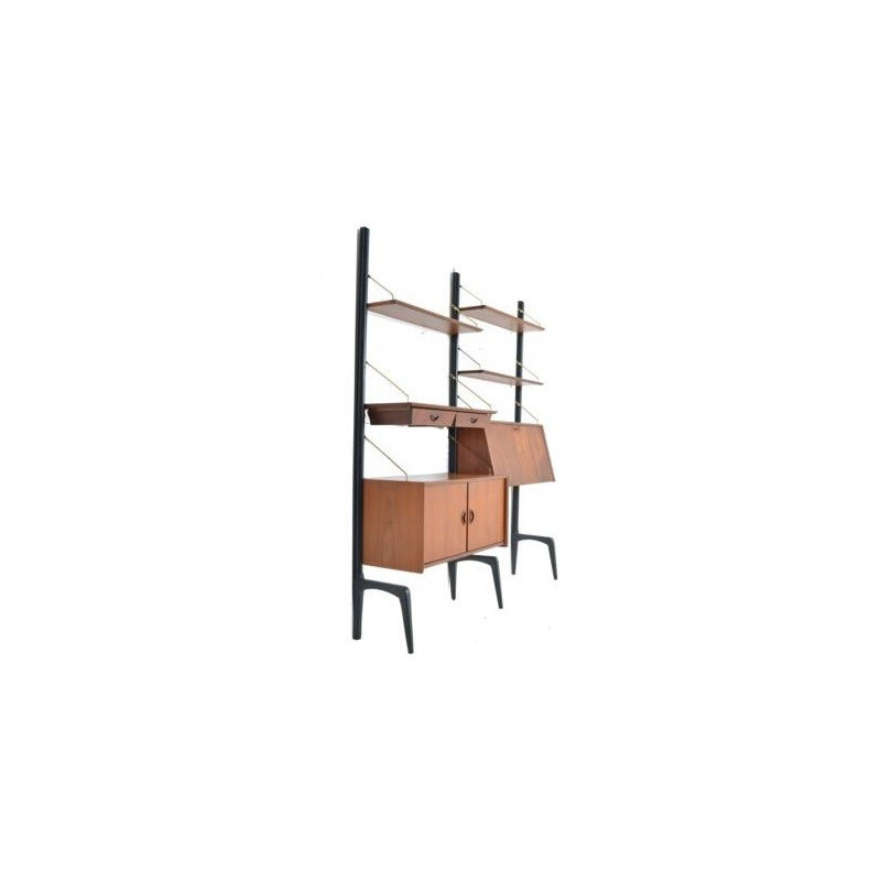 Scandinavian shelves in teak, Louis VAN TEEFFELEN - 1950s