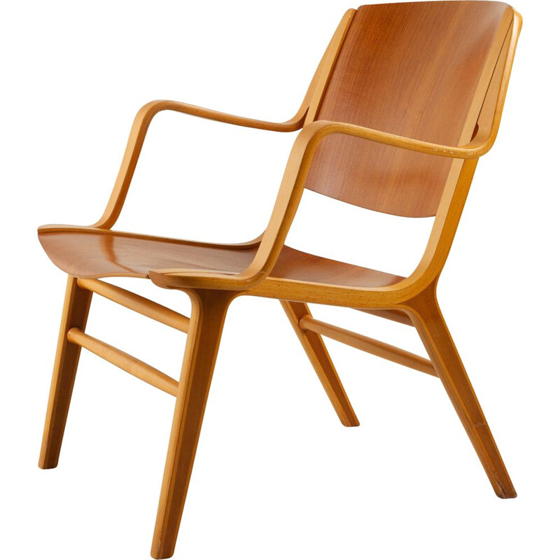 Danish vintage Axe armchair by Hvidt & Mølgaard for Fritz Hansen, 1960s