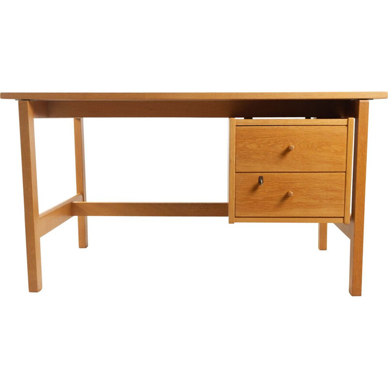 Vintage oak desk "Ge 125" by Hans J. Wegner for Getama, Denmark 1970