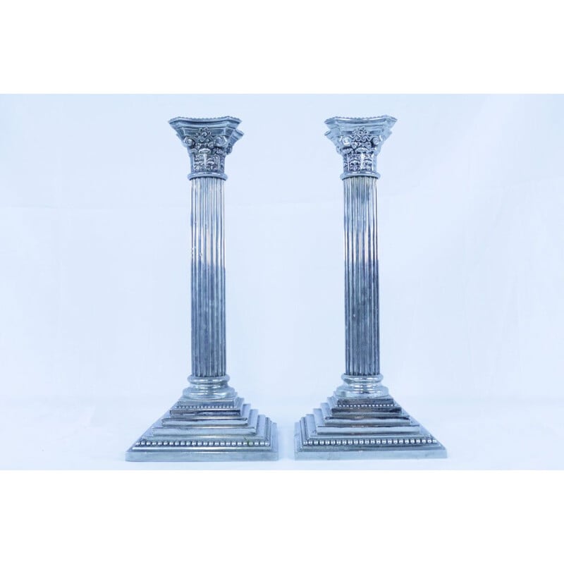 Pair of vintage candle holders by Godinger Silver