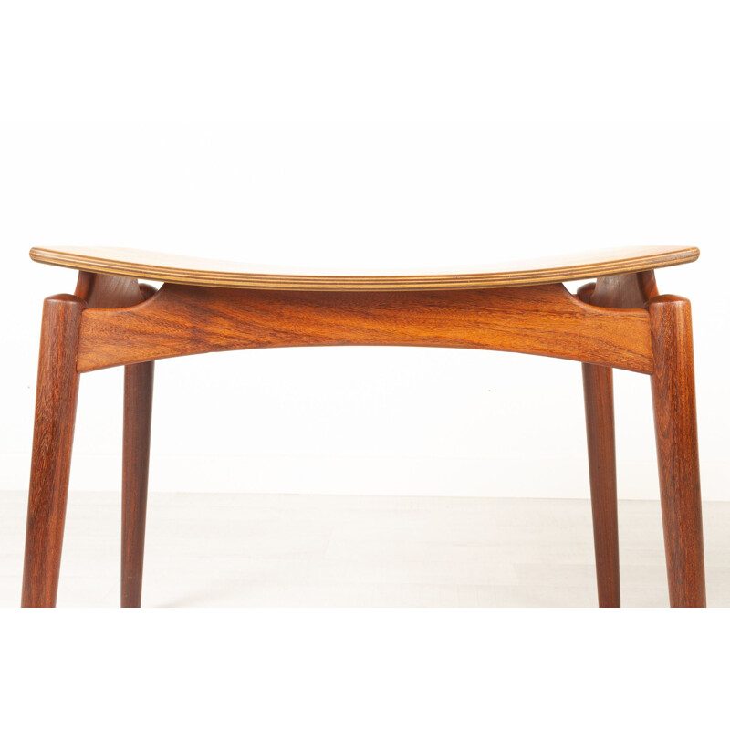 Coppia di sgabelli vintage in teak di Sigfred Omann per Ølholm Møbelfabrik, Danimarca 1950