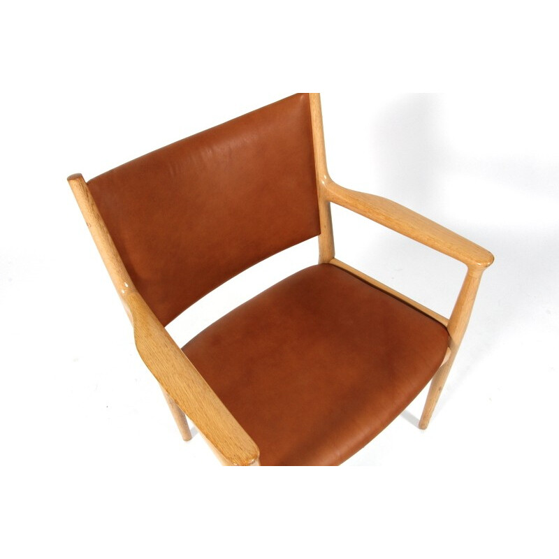 Vintage re-upholstered "JH-513" armchair, Hans J. WEGNER - 1960s