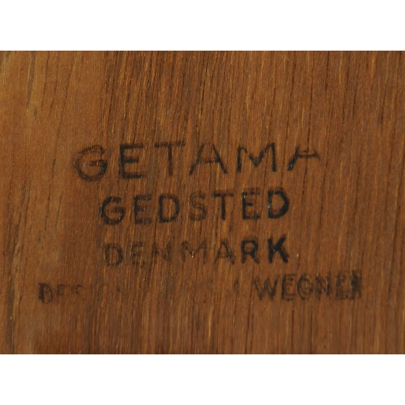 Banco vintage de roble de Hans J. Wegner para Getama, Dinamarca 1960