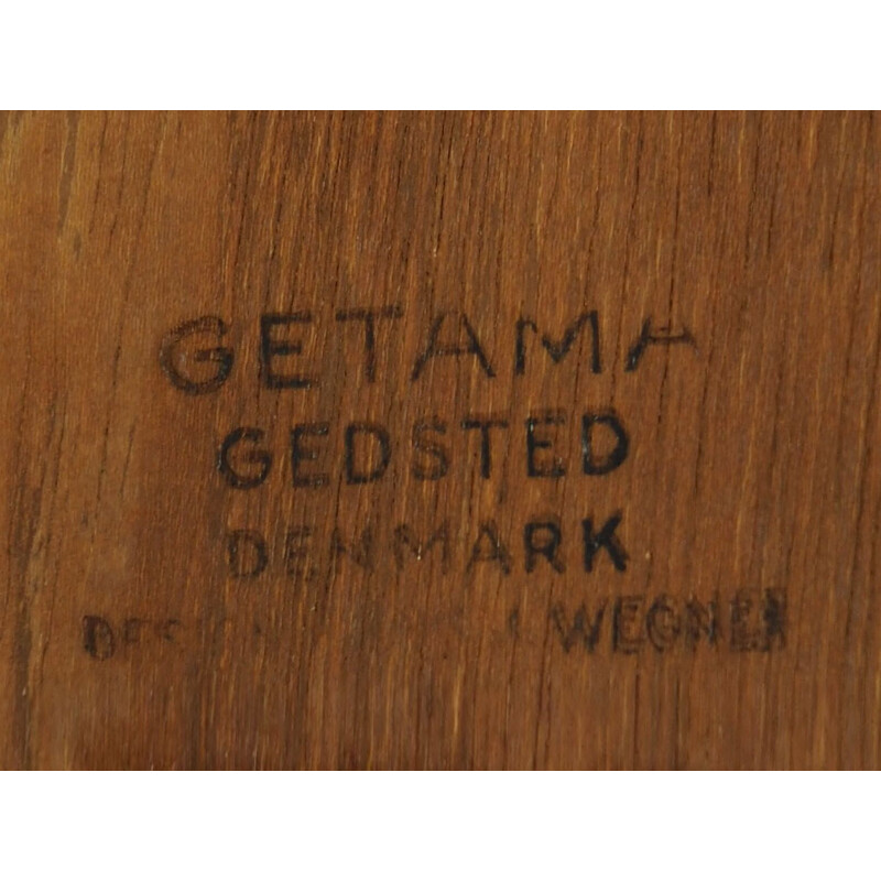 Vintage eiken bank van Hans J. Wegner voor Getama, Denemarken 1960