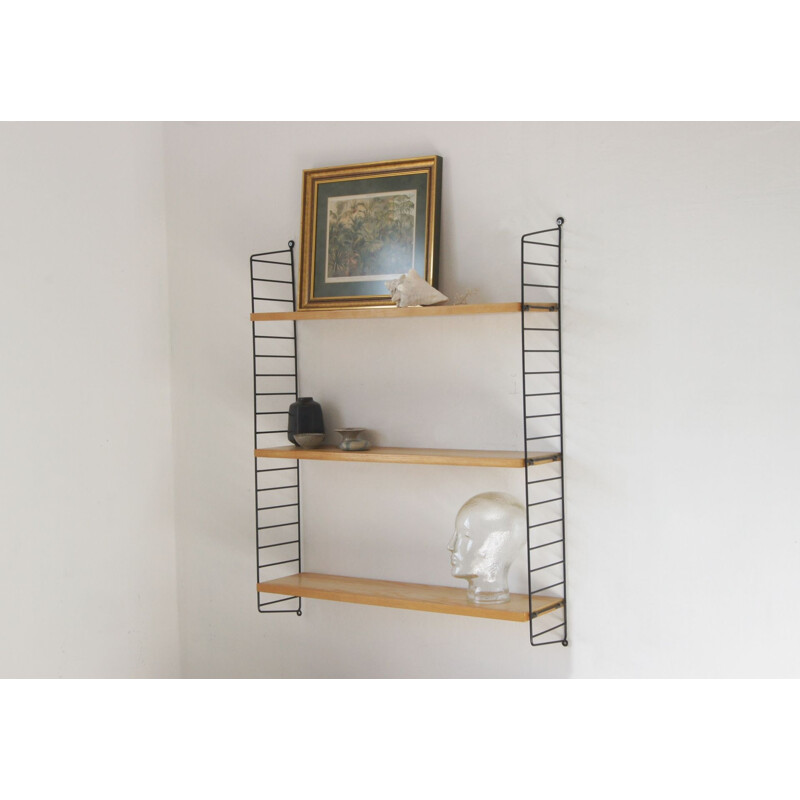 Vintage shelving system by Nisse Strinning and Kajsa for String, 1960