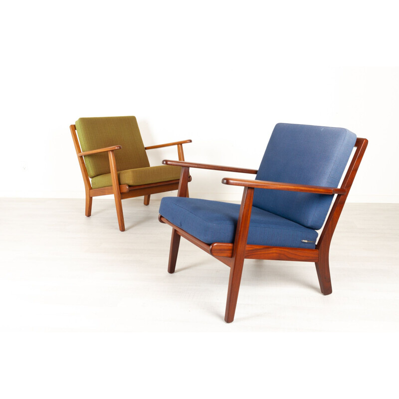 Pair of vintage teak armchairs "GE-88" by Aage Pedersen for Getama, Denmark 1960