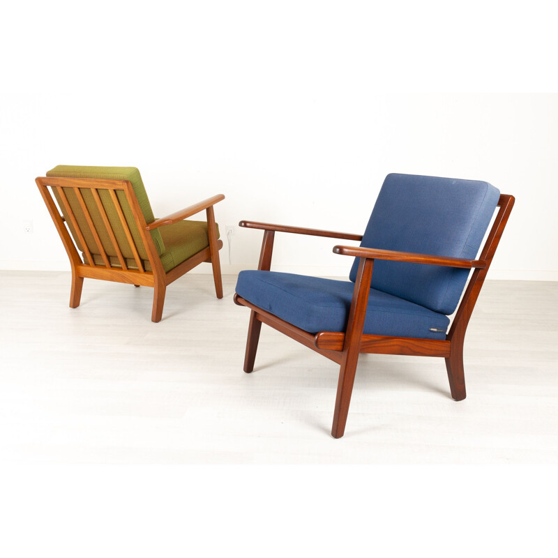 Pair of vintage teak armchairs "GE-88" by Aage Pedersen for Getama, Denmark 1960