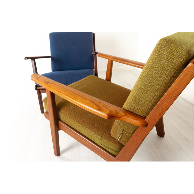 Pair of vintage teak armchairs "GE-88" by Aage Pedersen for Getama, Denmark 1960