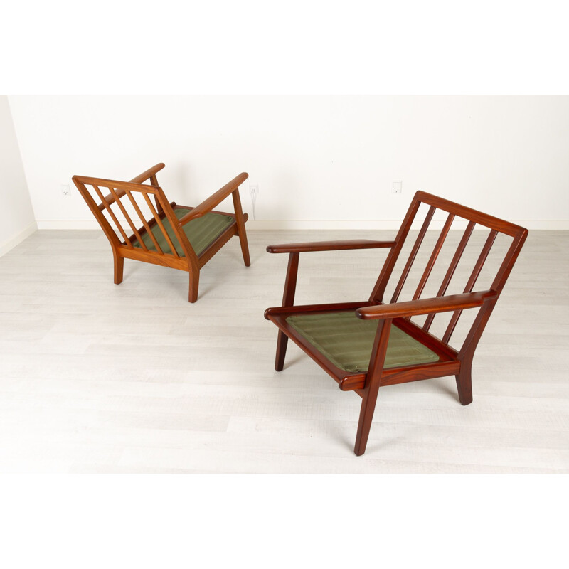 Pair of vintage teak armchairs "GE-88" by Aage Pedersen for Getama, Denmark 1960