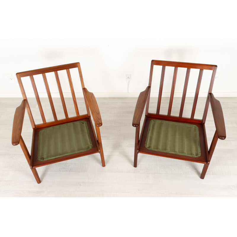 Pair of vintage teak armchairs "GE-88" by Aage Pedersen for Getama, Denmark 1960