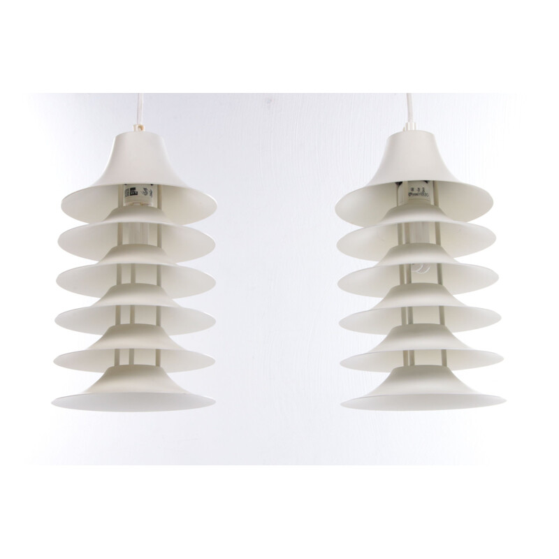 Pair of vintage pendant lamps by Jorgen Gammelgaard for Design Forum, Denmark 1970