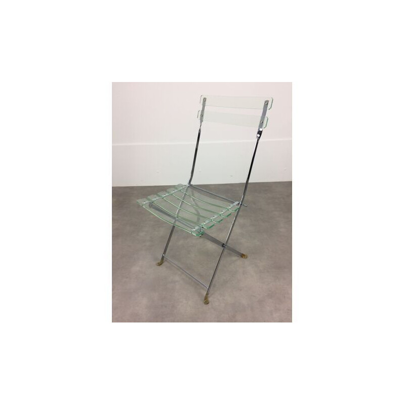 Cadeira Vintage Plexiglas de Lebovici e Berthet para a Marais International