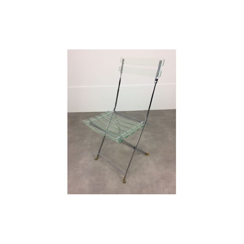 Vintage-Stuhl aus Plexiglas von Lebovici und Berthet für Marais International