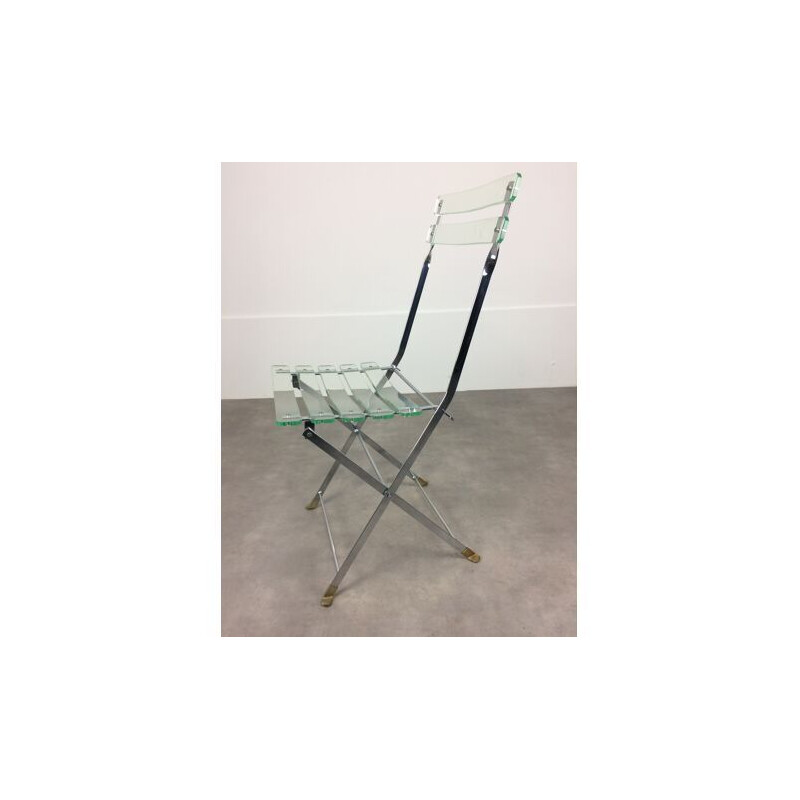 Vintage Plexiglas chair by Lebovici and Berthet for Marais International