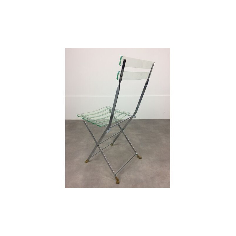 Silla vintage de plexiglás de Lebovici y Berthet para Marais International