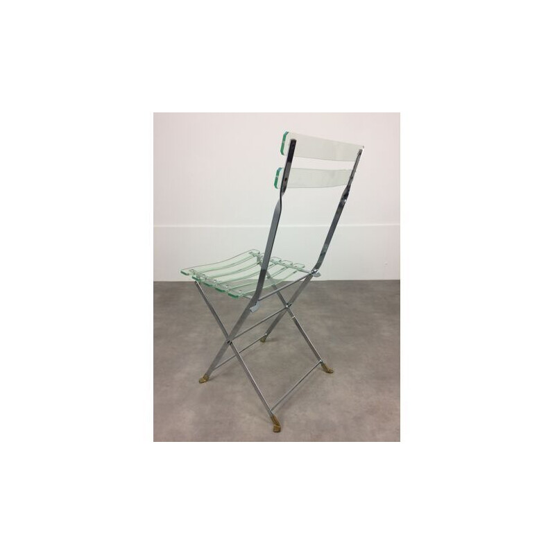 Vintage Plexiglas chair by Lebovici and Berthet for Marais International