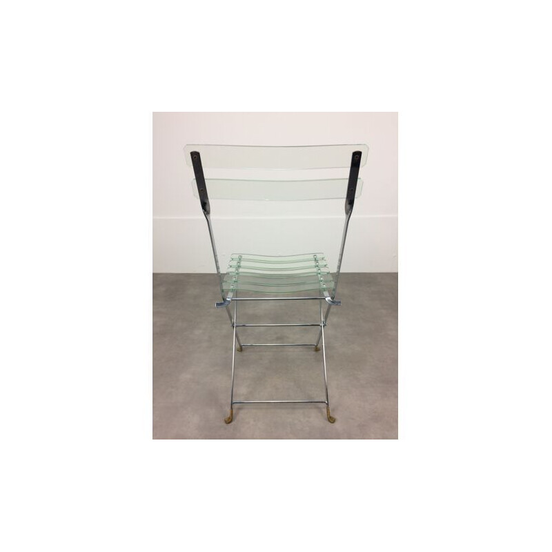 Vintage Plexiglas chair by Lebovici and Berthet for Marais International