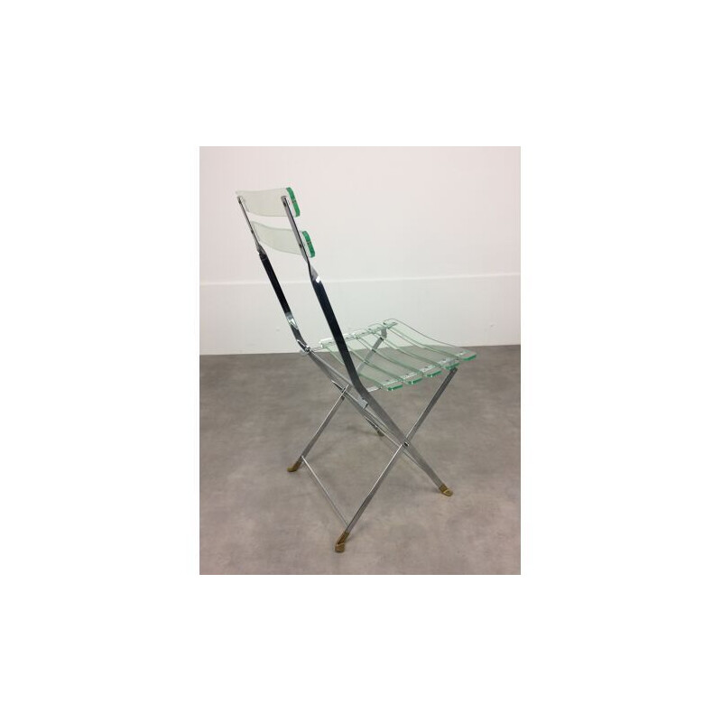 Vintage Plexiglas chair by Lebovici and Berthet for Marais International