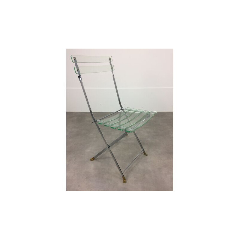 Vintage-Stuhl aus Plexiglas von Lebovici und Berthet für Marais International