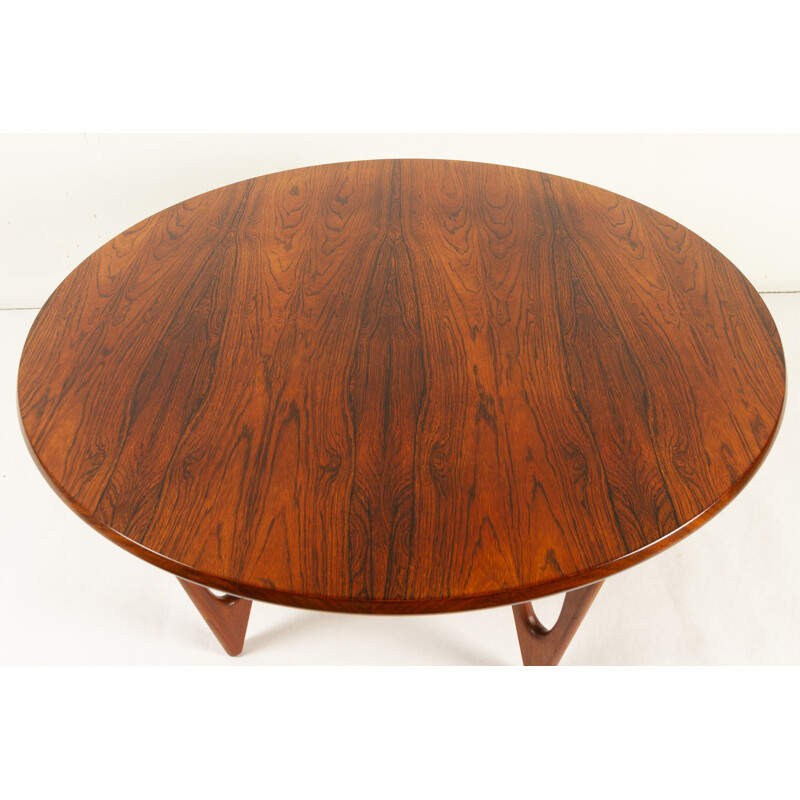 Vintage rosewood coffee table by Kurt Østervig for Jason Møbler, Denmark 1950