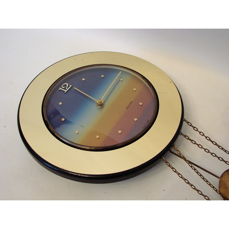 Vintage Richter wall clock, Germany 1980s