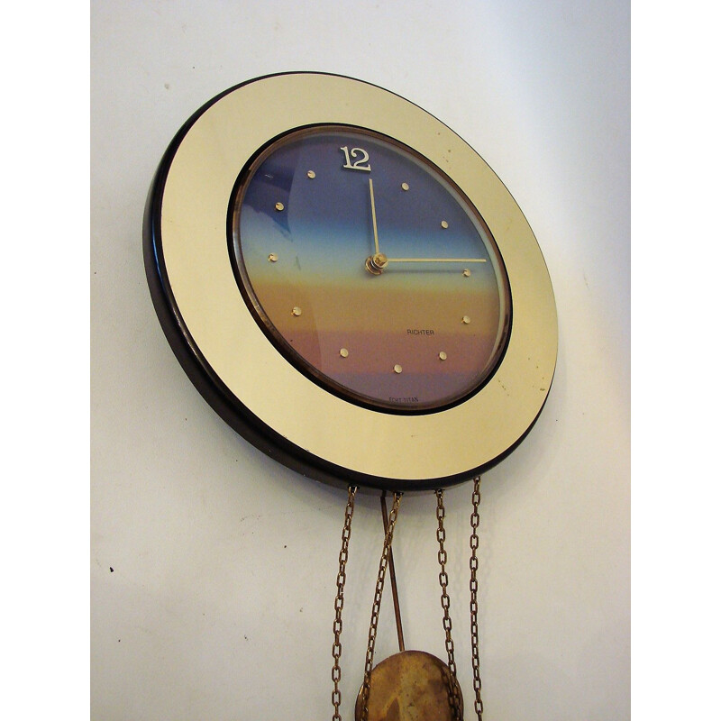 Vintage Richter wall clock, Germany 1980s