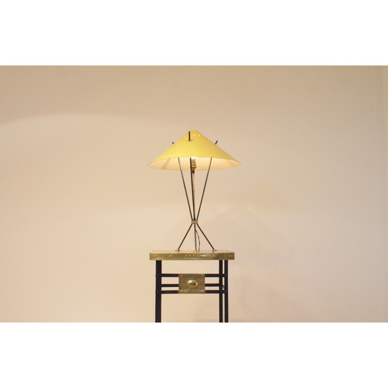 Metal tripod table lamp - 1950s