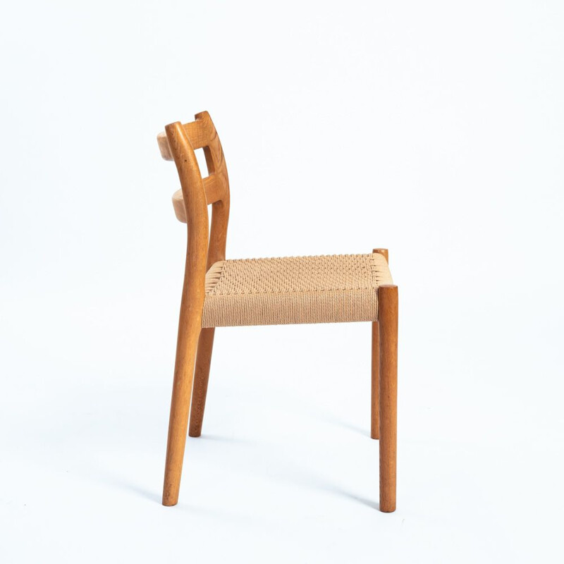Set of 6 vintage oak chairs by Niels O Moller for Møller Mobelfabrik, Denmark 1950