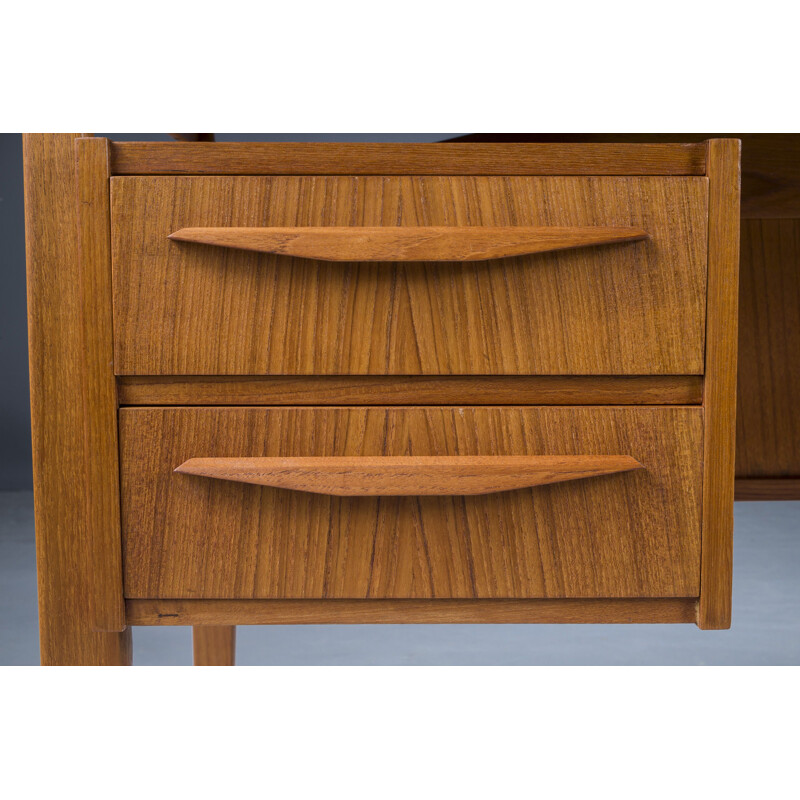 Mid-century teak desk by Gunnar Nielsen Tibergaard, Denmark