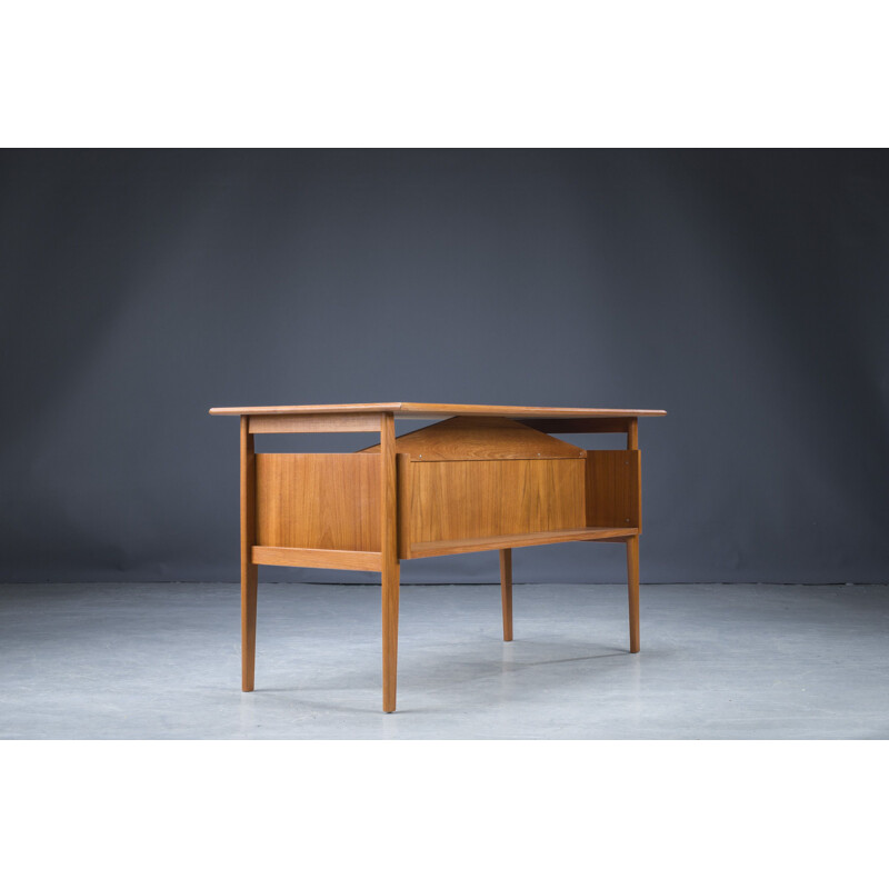 Mid-century teak desk by Gunnar Nielsen Tibergaard, Denmark