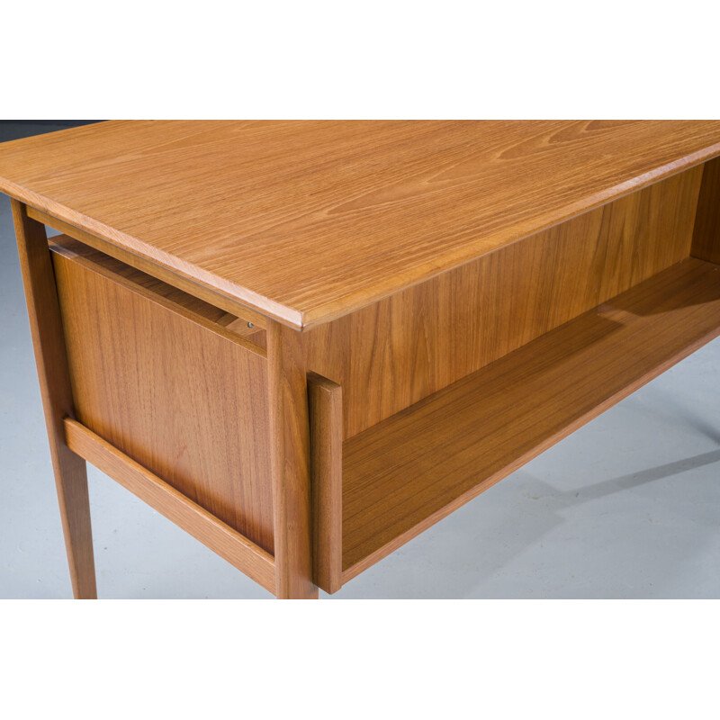 Vintage teakhouten bureau van Gunnar Nielsen Tibergaard, Denemarken