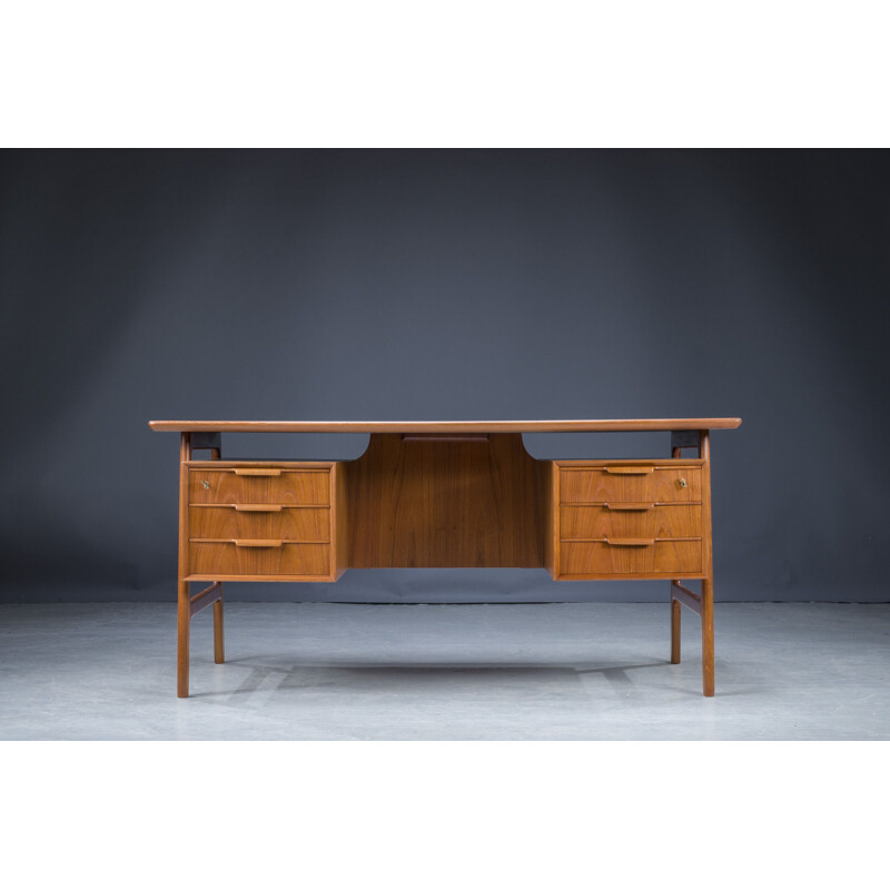 Mid-century teak model 75 desk by Omann Jun, 1960s