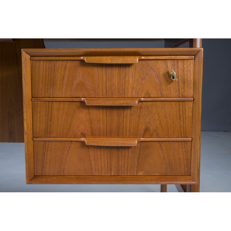 Mid-century teak model 75 desk by Omann Jun, 1960s