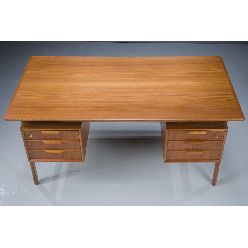 Mid-century teak model 75 desk by Omann Jun, 1960s