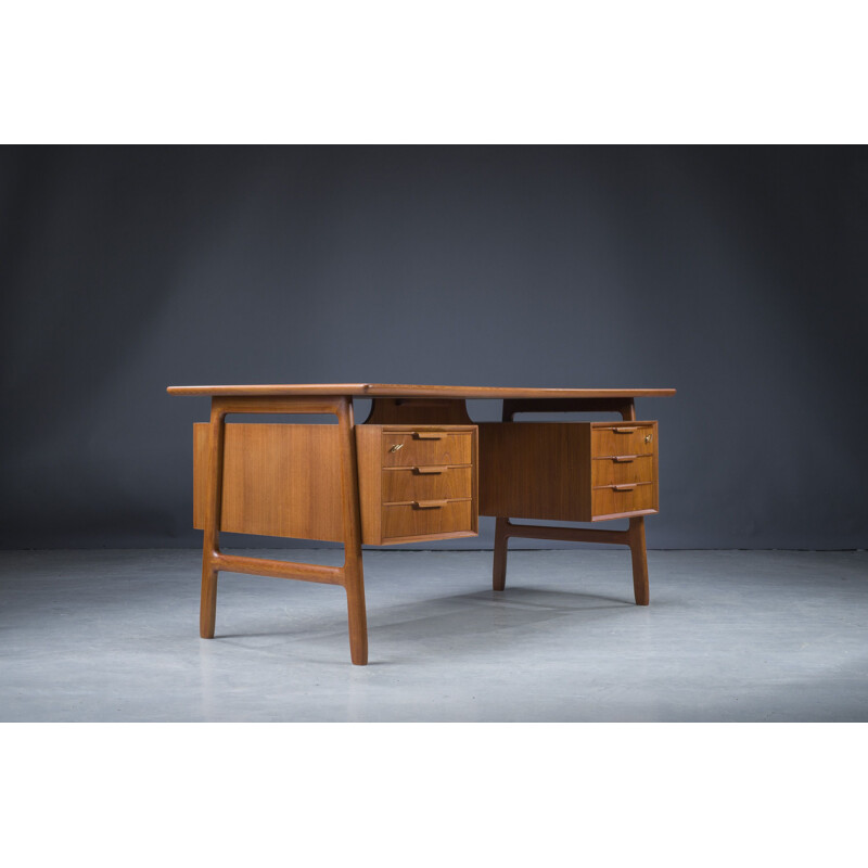 Mid-century teak model 75 desk by Omann Jun, 1960s