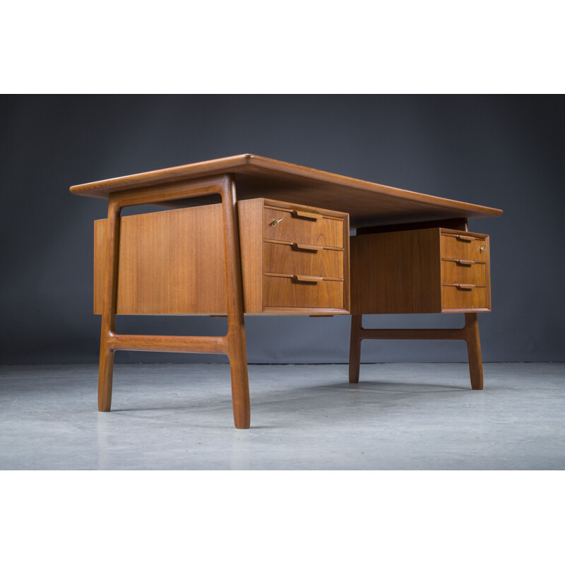 Mid-century teak model 75 desk by Omann Jun, 1960s