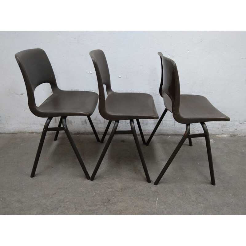 Set di 3 sedie da scuola vintage per bambini di Jac Vogels per Marko