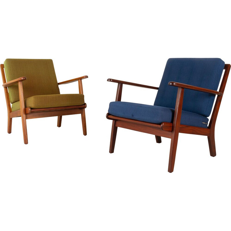 Paar vintage teakhouten fauteuils "GE-88" van Aage Pedersen voor Getama, Denemarken 1960