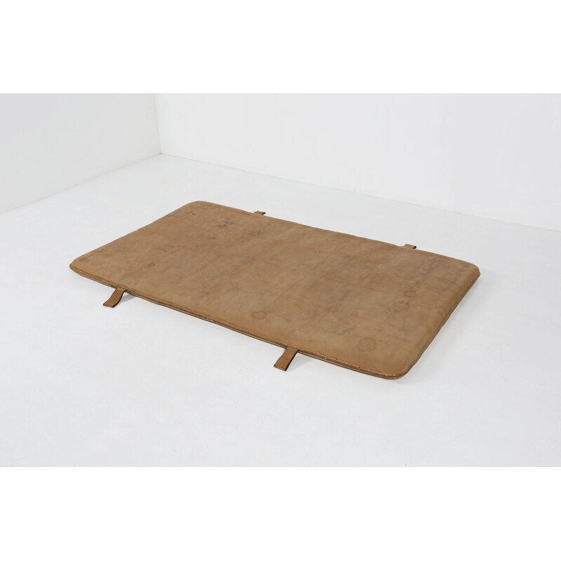 Vintage leather gym mat, Belgium 1930