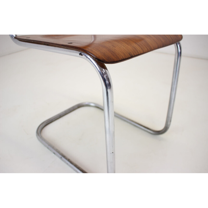 Vintage Bauhaus chrome armchair by Rudolf Vichr Prag, Czechoslovakia 1930s