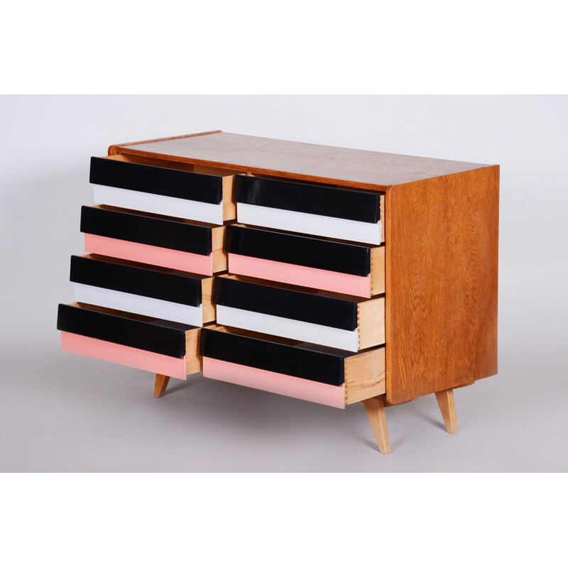 Vintage oak chest of drawers by Jiří Jiroutek for Interiér Praha, Czech Republic 1950