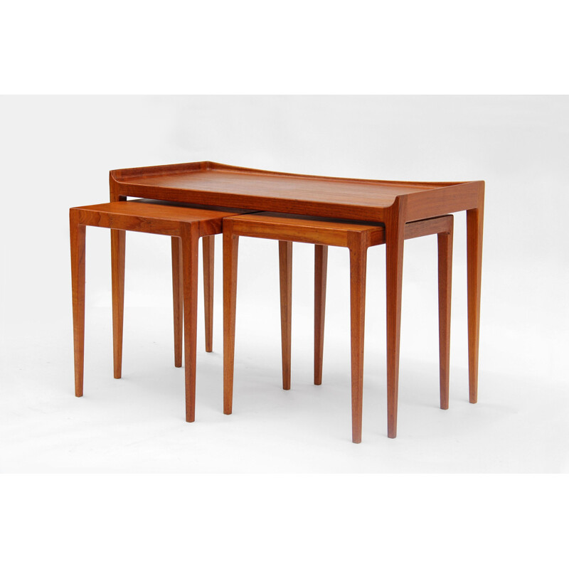 Vintage teak nesting tables by Kurt Ostervig for Jason Mobler, Denmark 1958