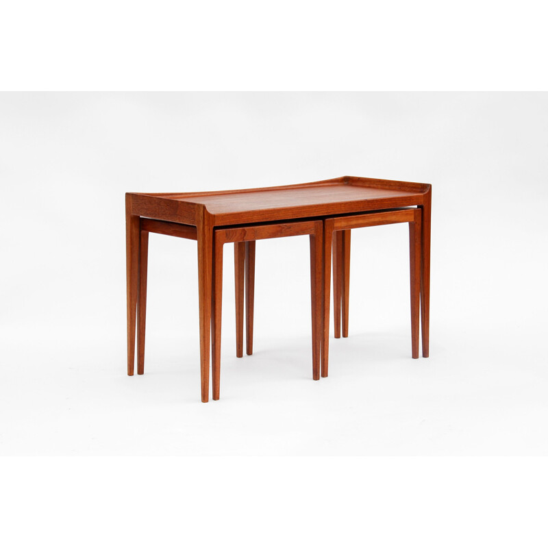 Vintage teak nesting tables by Kurt Ostervig for Jason Mobler, Denmark 1958