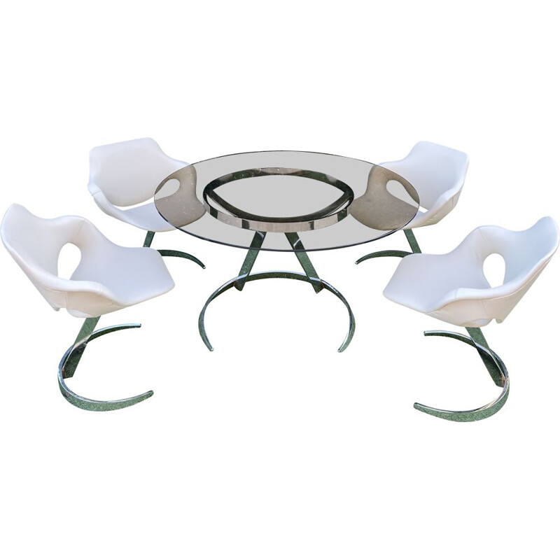 Sam vintage table and chair set by Boris Tabacoff, 1970