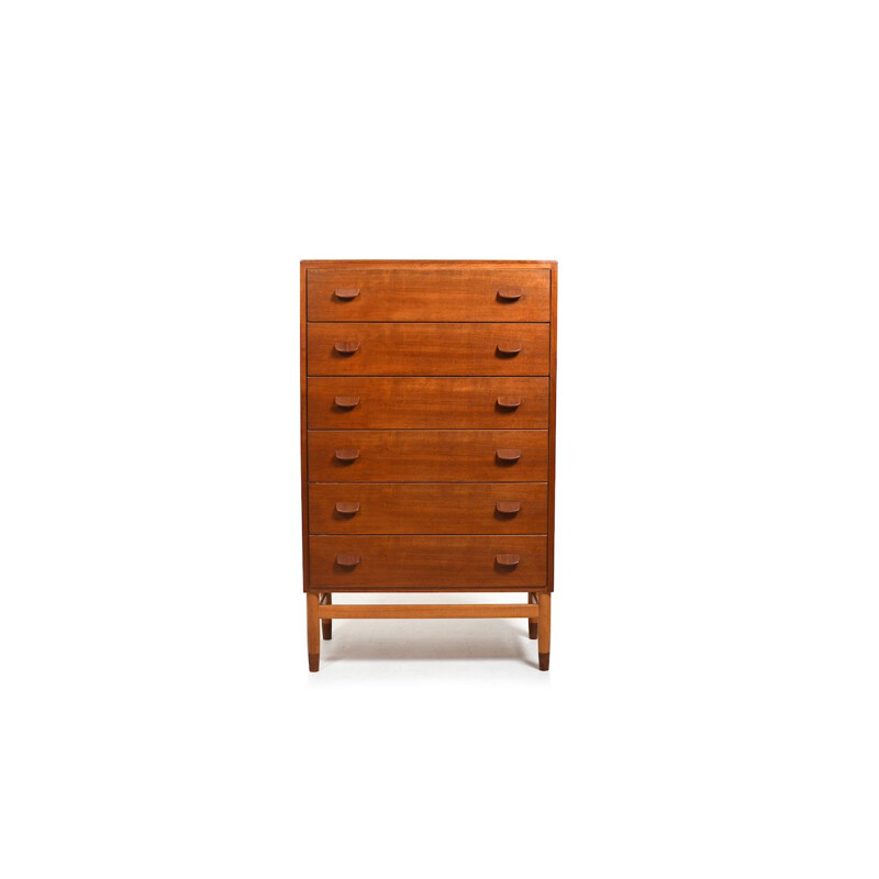 Teak vintage chest of drawer by Poul M. Volther for Fdb Møbler, 1950s