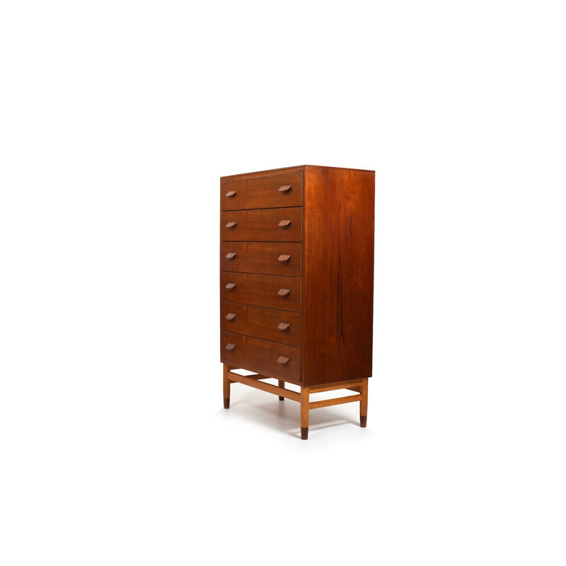 Teak vintage chest of drawer by Poul M. Volther for Fdb Møbler, 1950s